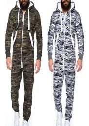 Men039s Pants Men Onepiece Garment Pyjama Playsuit Zipper Hoodie Male Onesie Camouflage Print Jumpsuit Streetwear Overalls 2025280689