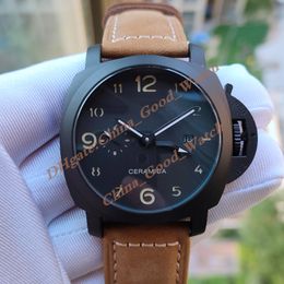 High Quality Factory 44MM Men's Watches PAM01441 01441 1950 Automatic Movement Date Dividing Black dial Men's Watch Wristwatches