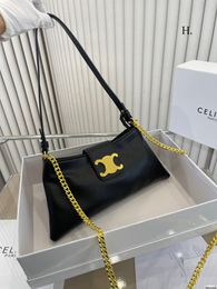 Luxury CELINF Designer Underarm Bag Women's Gold Chain shoulder Bag Large capacity hand crossbody bag Birthday gift