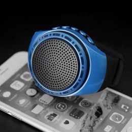 Portable Speakers U6 Bluetooth Watch Speaker Wearable Sports Wrist Sound Smart Watch Selfie Hands Free Call Plug In Tf Card Portable Steel Cannon YQ240124