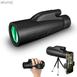 Telescopes Powerful Military Monocular 10X50 Professional Monoculars With Phone Adapter Zoom Telescope For Hunting Camping Equipment YQ240124