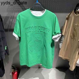 Botteg Venetas Classic t Shirt Designer Brand Green Men's Wear Youth Bear Three-dimensional Printing Loose T-shirt Bird Home High Y2HQ