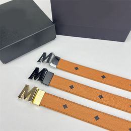 Simple style mens belt desinger vintage letter silver gold plating belts alloy buckle printed waistband special cinturon leather belt for woman hg094