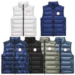 Mens Vests 6 Colours Designer Clothes Top Quality Canada Mens Gilet White Duck Down Jackets Casual Body Warmer Womens Vest Ladys Vests Highend Body Warmers Winter Coat