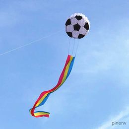 Kite Accessories 6M 3D Football Soft Kite with Long Floating Tail Kite Outdoor Flight Pipa Professional Kite for Kids Cometas Easy To Fly