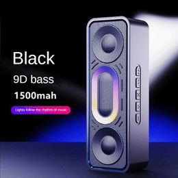 Portable Speakers Bluetooth Speaker Portable Mini Wireless 3D Surround Stereo Subwoofer Home Theatre Sound Bar RGB Light AUX FM Radio Sound Box YQ240124