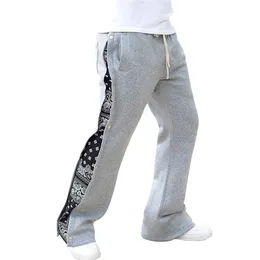 Men's Pants Hip-Hop Cargo Sweatpants Print Joggers Sports Pant Tracksuit Fashion Trousers Sportswear Patchwork Clothes