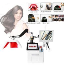 Scalp Detection Low Level Laser Hair Growth Device Hair Analysis Hair Loss Treatment High Frequency Comb Therapy Salon Machine