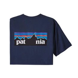 Patagonie T Shirt Designer T Shirts Luxury Pata Brand T-Shirts Patagoni Man Tshirt Coloured Design Snow Mountain Casual Letter Fashion Harajuku Street Styles 297