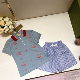 Brand kids T-shirts suit boys girls tracksuits Size 100-160 summer baby clothes boys Short sleeved Polo and Letter printing shorts Jan20