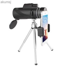 Telescopes Portable 40x60 high-power prism high-definition monocular telescope remote zoom hunting camping tourism bird telescope YQ240124