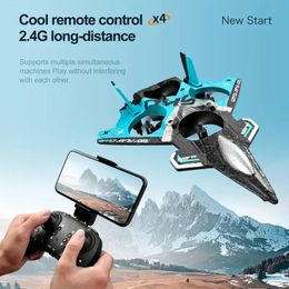 New RC Foam Drone S83 Fighter Aircraft: Crash-Resistant Material, Equipped With Camera, One-Key Stunt Roll, Colorful LED Strips, WiFi Signal, For Beginners, Perfect Toy & Gift