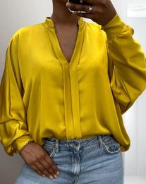 Women's Blouses Satin Bat Sleeves Stand Up Neck Like Flowers Jade Girl Chiffon Shirt Clothes Quickly Available In Stock