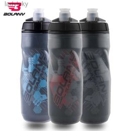 Water Bottles Cages BOLANY Bicycle Water Bottle 610ML PP5 Double Layer Heat and Ice-Protected Outdoor Cup for Cycling Equipment Bike Water BottleL240124
