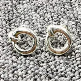 Stud Earrings 2024 UNOde50 Exquisite Fashion Electroplating 925 Silver Simple Small Jewelry Gifts