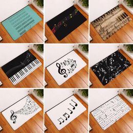 Carpets Carpet Mat Rug Pad Music Note Piano Print Non-slip Door Kitchen Bathroom Decor Tapis Cuisine Alfombra Cocina Doormat