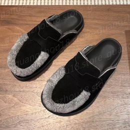 10A Quality Designer Baotou Slippers Women Men Couple's Shoes Fashion Winter Warm Slipper with Fur 25930