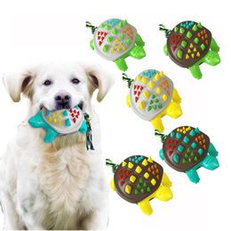 Toys Dog Toy Colorful Turtle Pet Molar Toys Dental Cleaning Channel Massage Gums Clean Teeth Dogs Remove Dental Calculus Pet Dog Toy