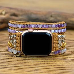 Bracelets Fashion Trend Amethyst Healing Watch Band Bracelet Unique Apple Watch Strap DropShipping