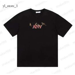 2024 Lanvins T-shirts Mens Women Designers Short Sleeves Fashion Summer Spring Casual Cotton Tees Italy Style Tops Black White Green Lanvin Letter T Shirt 1901