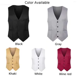 Men's Vests Mens Vest Clothing Waistcoat All Seasons Autumn Business Double-breasted Formal Sleeveless Any Ocassion