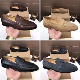 Designer Shoes Bernini Men Moccasins loafers Luxury calfskin Genuine Leather suede Driving dress Shoes Size 39-45