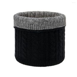 Scarves Warm Autumn Winter Ring Scarf Solid Women Men Knit Neckerchief Full Face Snood Neck Warmer Two Sides Wear Thick Muffler