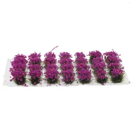 Decorative Flowers Flower Cluster Model Resin Stuff Landscape Miniature Garden Decoration Sand Table Ornaments Supplies Clusters The Purg