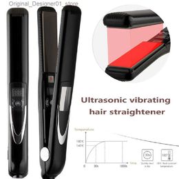 Hair Straighteners Vibrating Titanium Plate Flat Iron 1inch Fast Frizz-Free Hair Straightener Easy for Waves Curls Smooth Hair Styling Tools Q240124