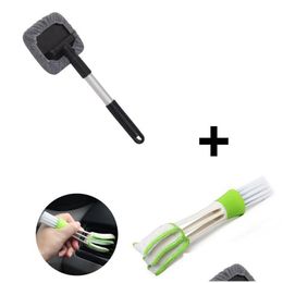 Car Cleaning Tools Telescopic Brush Set Interior With Handle Retractable Window Glass Windshield Cleaner Washing Brushes Vehicle Wash Ot0E9