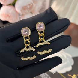 Birthday Gift Diamond Earring Boutique Gold Plated Charm Dangle Earrings Winter Hot Brand Earrings Classic Designer Jewellery Box Packaging Gift Earrings