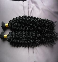 Mongolian Afro Kinky Curly no weft human hair bulk for braiding 100g Kinky Curly Mongolian Bulk Hair 1pcs Human Braiding Hair Bulk6257525