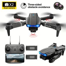 E99 K3 Pro Upgraded Drone With HD Camera, Long Endurance Dual Battery WiFi Connection APP FPV,HD Double Folding RC Quadcopter Altitude Hold.