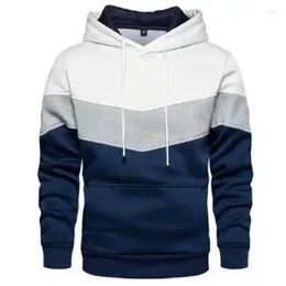 Men's Hoodies Solid Mens Casual Autumn Matching Colors Pullover Tops Male Outdoors Sport Wear Hip Hop Style