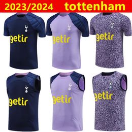 Hot Spurs 23/24 soccer jerseys Training Shirt Tottenhames shirts KANE Sportswear 2023 2024 Men Football Shirts Adult Short Sleeve Sportswear