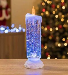 Party Decoration Rotating Colour Changing Glitter LED Romantic Crystal Candle Light 300ML Candles Lights Flameless Smooth Flicke6605220