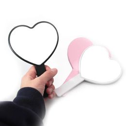 Mirrors 5 Pieces Heart Shape Mirror Custom Private Label Wholesale in Bulk Pink/red/black Hand Held Cute Portable Mirror for Makeup