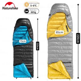 750FP Outdoors Camping Duck Down Sleeping Bag 0-5C Winter Ultralight Warm 1 Person ENVElope Sleeping Bag CW400 240119