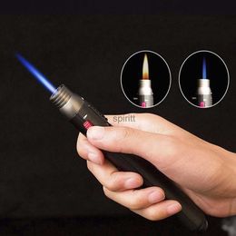 Lighters Kitchen Torch Jet Lighter Flame Pencil Butane Gas Flint Lighter Refillable Fuel Welding Gasoline Pen Lighter Windproof Outdoor YQ240124