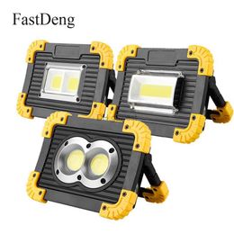 Camping Lantern LED Portable Spotlight Rechargeable LED Work Light 18650 Battery Outdoor Flood Light For Hunting Camping Led Latern Flashlight YQ240124