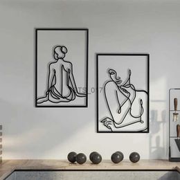 Paintings Modern Simple Abstract female Line Decoration background Wall living Room Wall Decoration hanging painting Metal material