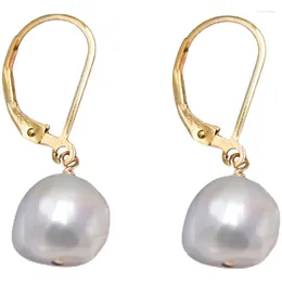 Dangle Earrings 9-10MM Natural Freshwater Pearl Shaped Baroque Hook