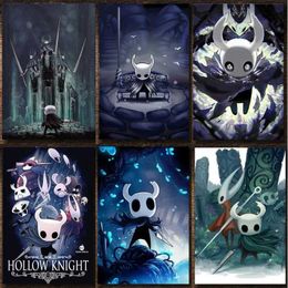 Paintings Hollow Knight The Game Poster Decoration Painting of The on HD Canvas Painting of Hallownest Poster Wall Art Canvas