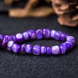 Strand Irregular Simplicity Polychrome Colour Stone Multilayer Bracelet Women Chip Gravel Bracelets Purple Shell Crushed Jewellery