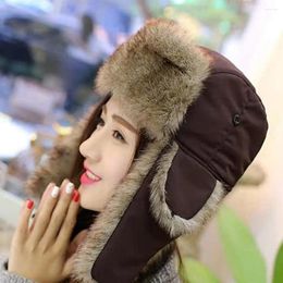 Berets Fleece Lined Hat Warm Unisex Waterproof Lei Feng With Lining Buckle Closure Ideal For Autumn Winter Thick Cozy