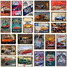 Metal Painting American Car Truck Vintage Poster Metal Signs Tin Plaque For Pub Bar Club Garage Home Decor Wall Art Painting YJ123