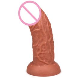 Dildos Magic Double Layer Liquid Silicone False Penis Female Masturbation Device Adult Sexual Products Simulated Penile Use