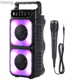 Portable Speakers Outdoor Karaoke Machine Bluetooth Speaker Music Center Square Dance Soundbar Stereo Portable Subwoofer Caixa De Som box with FM YQ240124