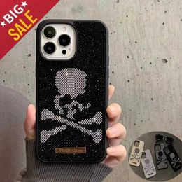 Cell Phone Cases Bling Luxury 3D Glitter Diamond Protection Soft Head Brand Phone Case for iPhone 14 Plus 13 11 12 Pro Max Silicone Cover J240124