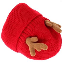 Berets The Gift Antler Knit Beanie Cap Hedging Warm Hat Christmas Antlers Parent-child